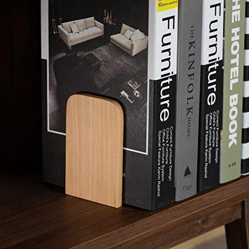 muso wood Beech Book Ends for Shelves, 1 Pair - Image 3