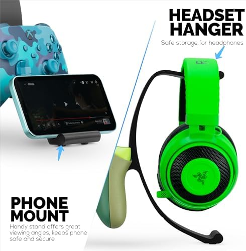 BRAINWAVZ Desktop Game Controller & Headphone Stand Hanger - Stylish, Minimalist Wave Design for PS5, Xbox, Switch, PC & Retro Gamepads (UGDS14) - Image 5