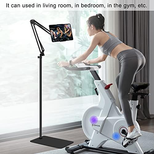 Tablet Floor Stand with 6LB Weight, Overhead Bed phone Stand Angle Height Adjustable Arm Stretchable Stand Holder, Compatible with iPhone iPad Mini Air Pro, Galaxy Tab, Kindle, E-Readers,all Phones - Image 6