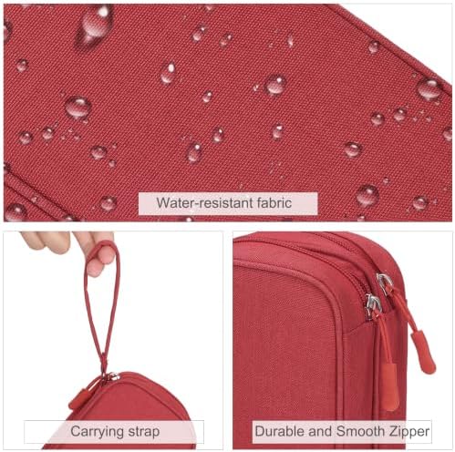 FYY Electronic Organizer, Travel Tech Pouch Bag, Cable Organizer Red - Image 4