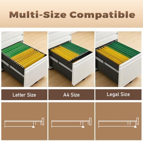 Lockable 3 Drawer File Cabinets for Home Office - Image 6