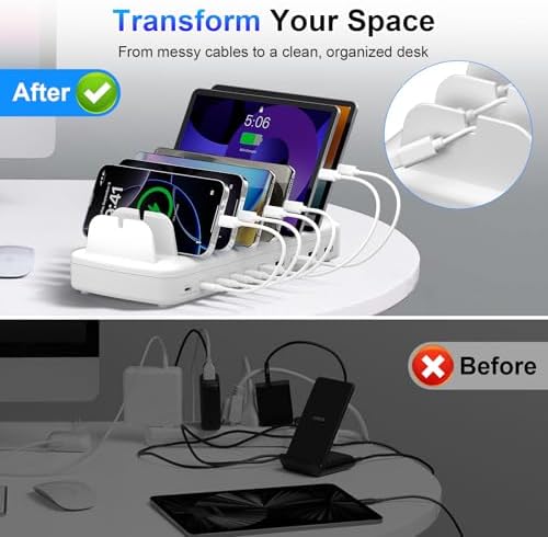 510W Charging Station for Multiple Devices, 10 Ports Fast Charger Organizer - Image 6