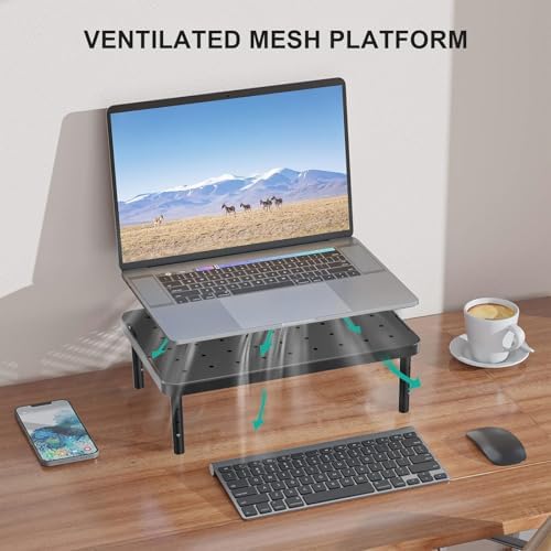WALI Computer Monitor Stand for Desk, Adjustable Laptop Riser, up to 44 lbs - Image 5