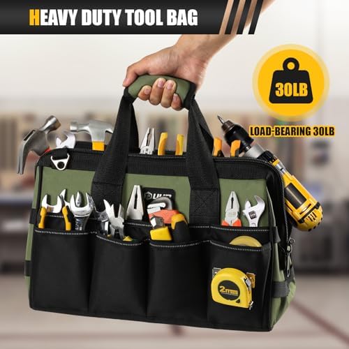 Heavy Duty Tool Bag 15Inch, 16-Pocket Portable Empty Tool Box Organizer - Image 5