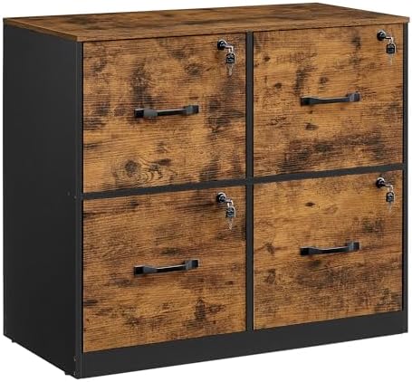 VASAGLE 4-Drawer Lateral File Cabinet, Compact, Locking, Printer Stand - Image 7
