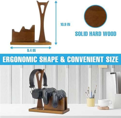 Game Controller Holder Gifts for Gamers to Organize Gaming Accessories & Headphone Holder, Unique Gamer Gifts Headset Stand Controllers Holders, Stylish Controller Stand Gaming Equipment - Image 6