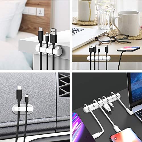 Cord Organizer for Desk, White Cable Organizer Cable Clips 2 Pack - Image 7