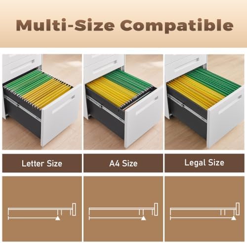 Fully Assembled Home Office Filing Cabinet with Lock - Image 6