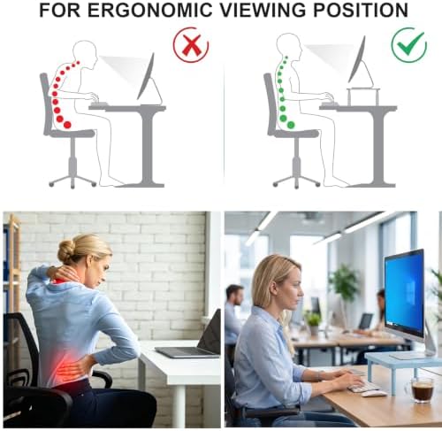 WALI Computer Monitor Stand for Desk, Adjustable Laptop Riser, up to 44 lbs - Image 6
