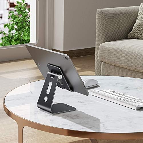 OMOTON T2 Tablet Stand for Desk, Aluminum Holder for iPad Pro/Air, Black - Image 6