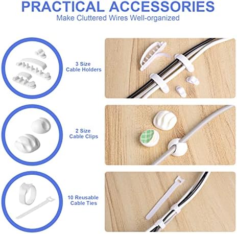 Naeety 3 Pack Cable Organizer Box, Cable Management Box for Surge Protector - Image 4