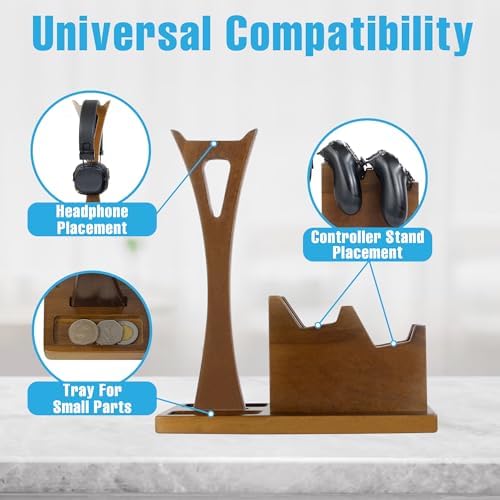 Game Controller Holder Gifts for Gamers to Organize Gaming Accessories & Headphone Holder, Unique Gamer Gifts Headset Stand Controllers Holders, Stylish Controller Stand Gaming Equipment - Image 5