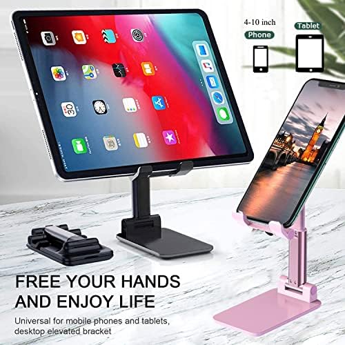 2 Pcs Cell Phone Stand for Desk Adjustable & Foldable Phone Holder - Image 2