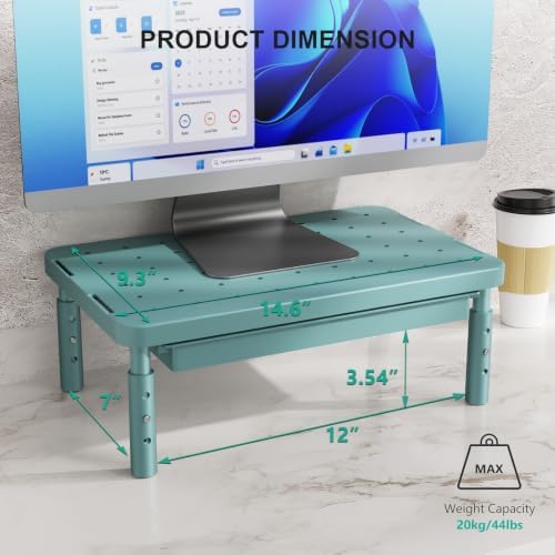 WALI 3 Height Adjustable Computer Monitor Stand with Storage, up to 44 lbs - Image 7