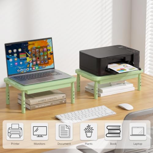 WALI 3 Height Adjustable Computer Monitor Stand with Storage, up to 44 lbs - Image 2