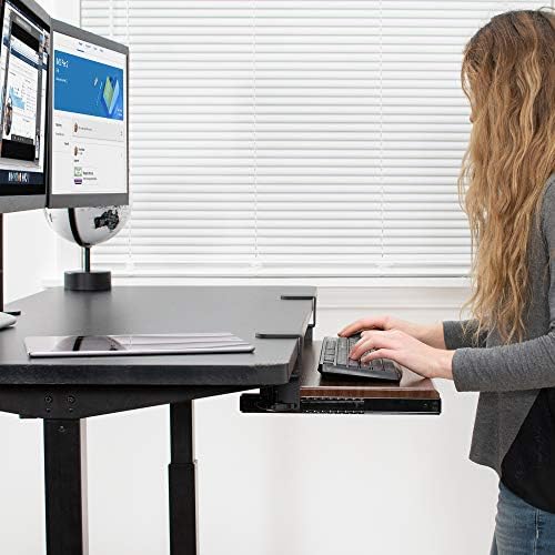 VIVO Dark Walnut Clamp-on 27 x 11 in Keyboard Tray, MOUNT-KB05D - Image 5