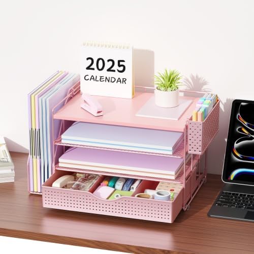 Wood Desk Organizers and Accessories with File Holder & Catalog Racks - Image 5