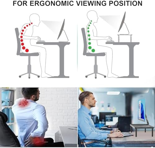 WALI Computer Monitor Stand for Desk, Adjustable Laptop Riser, up to 44 lbs - Image 6
