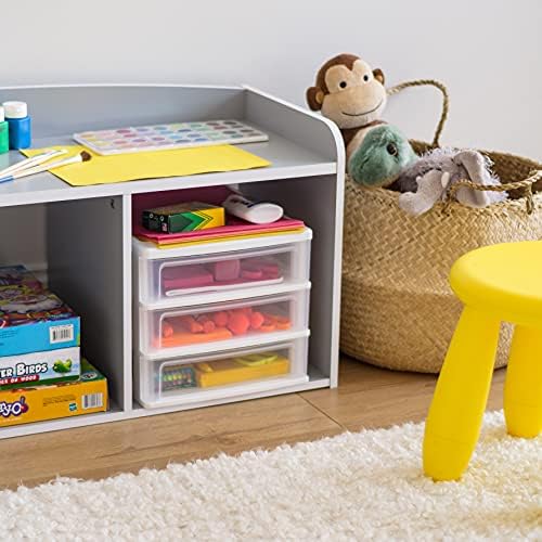 IRIS USA 3-Drawer Medium Stacking Desktop Organizer, White - Image 5