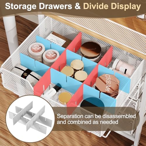 Makeup Cart Organizer with 4 Drawers, Rolling Makeup Cart, White - Image 2