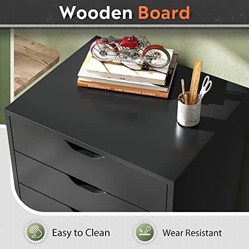 DEVAISE 7-Drawer Office File Cabinets, Mobile Craft Storage Cabinet, Black - Image 5