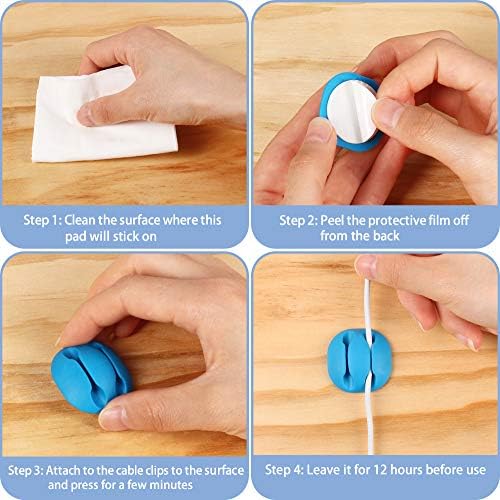 6pcs Self-Adhesive Cable Clips for Computer, Electrical, Charging - Image 5