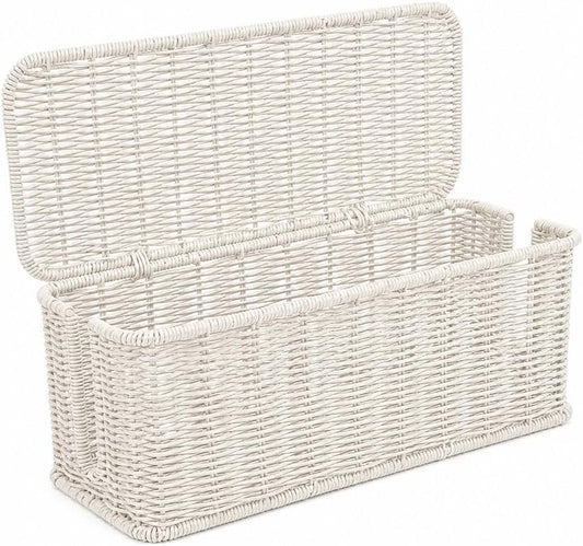 Cable Management Box, Handmade Rattan Cord Organizer for Power Strip by Cantalop
