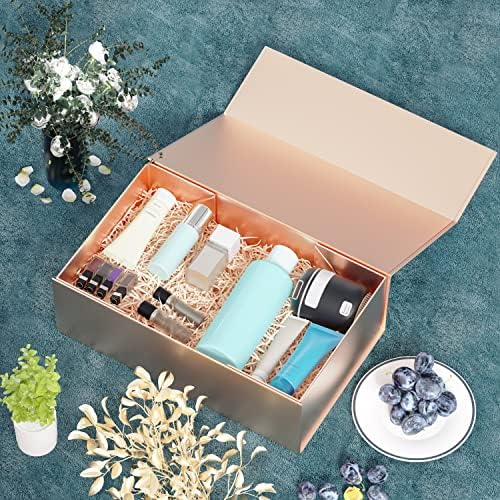 Rose Gold Gift Box, 9.5x6x3'' Gift Boxes with Lids for Presents - Image 6